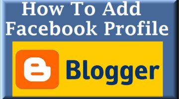 add facebook profile in blogger