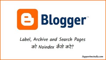 Noindex Blogger Label Archive and Search Pages