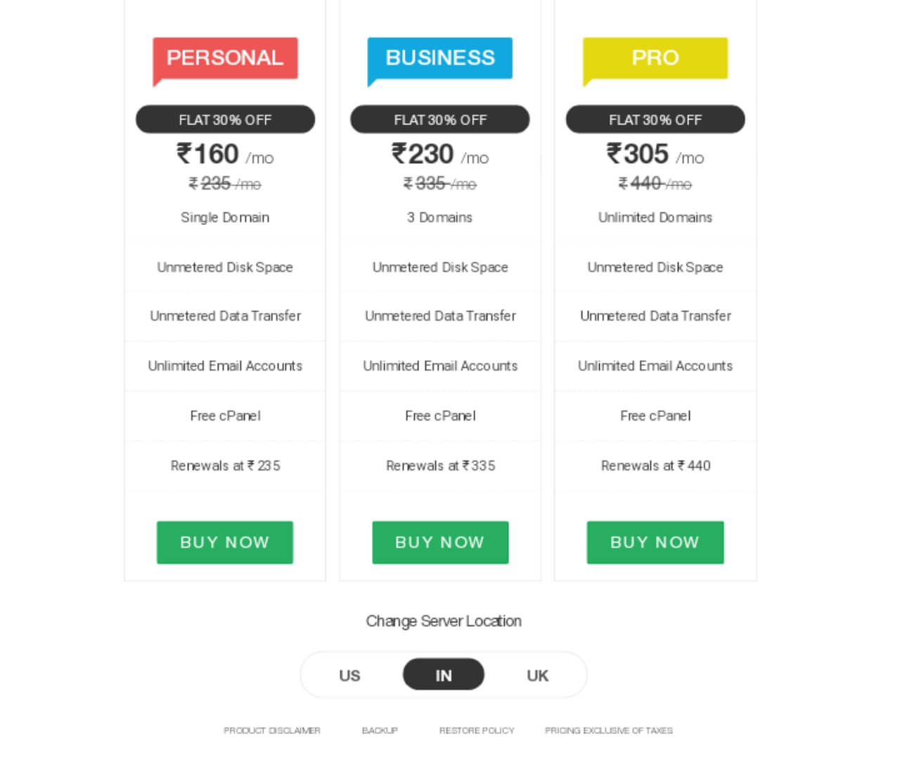 Indian Reseller Club Pricing