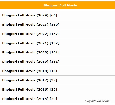 year wise Bhojpuri movie list